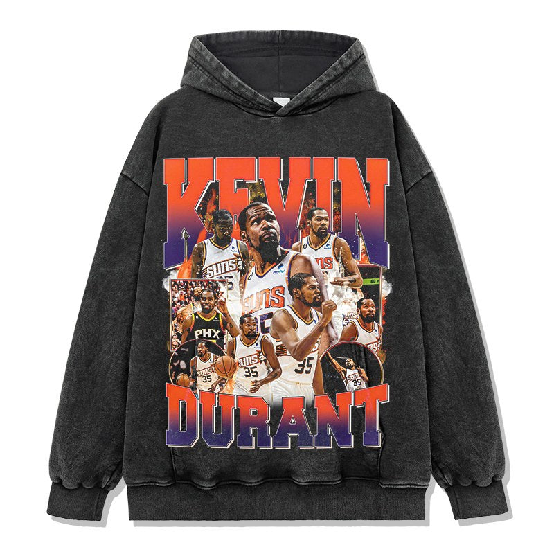 KEVIN DURANT VINTAGE HOODIE – שחור שטוף
