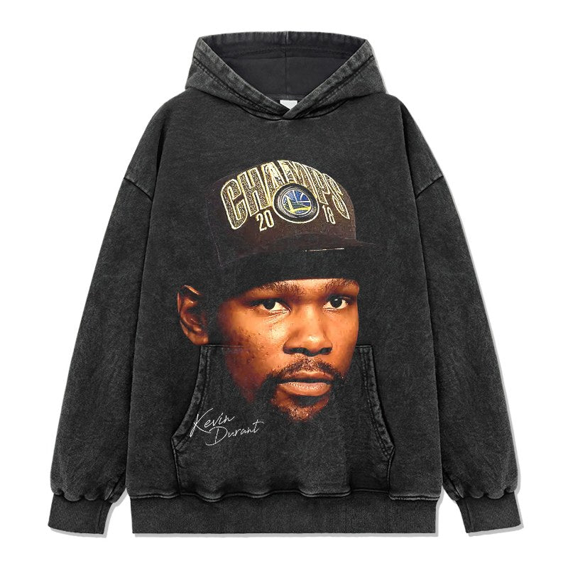 KEVIN DURANT VINTAGE HOODIE – שחור שטוף