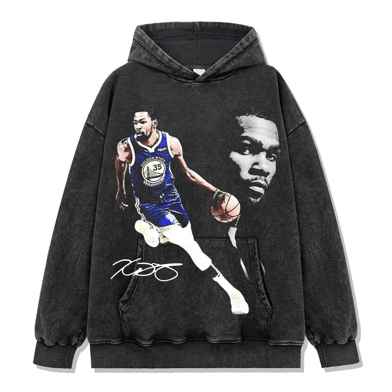 KEVIN DURANT VINTAGE HOODIE – שחור שטוף