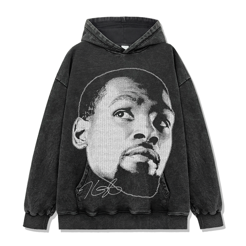 KEVIN DURANT VINTAGE HOODIE – שחור שטוף