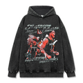 ANTHONY EDWARDS VINTAGE HOODIE – שחור שטוף