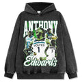 ANTHONY EDWARDS VINTAGE HOODIE – שחור שטוף
