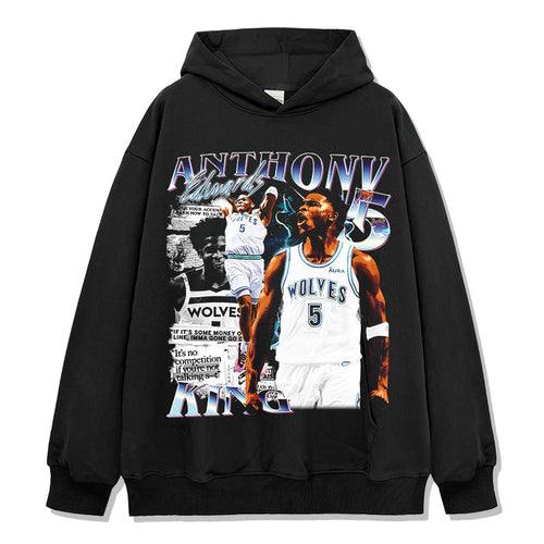 ANTHONY EDWARDS VINTAGE HOODIE – שחור