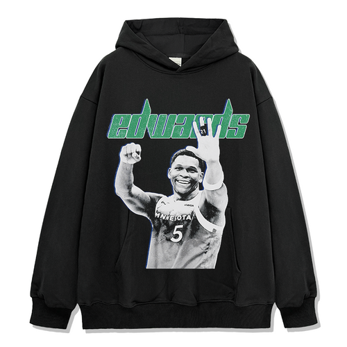 ANTHONY EDWARDS VINTAGE HOODIE – שחור