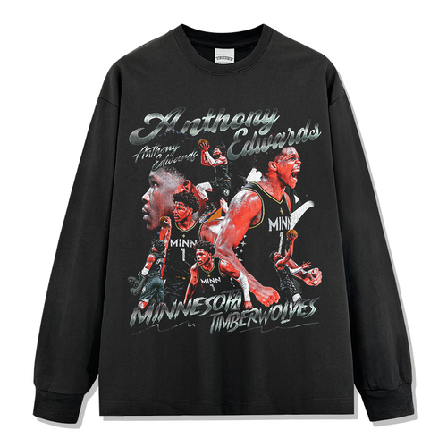 ANTHONY EDWARDS LONG SLEEVE – שחור