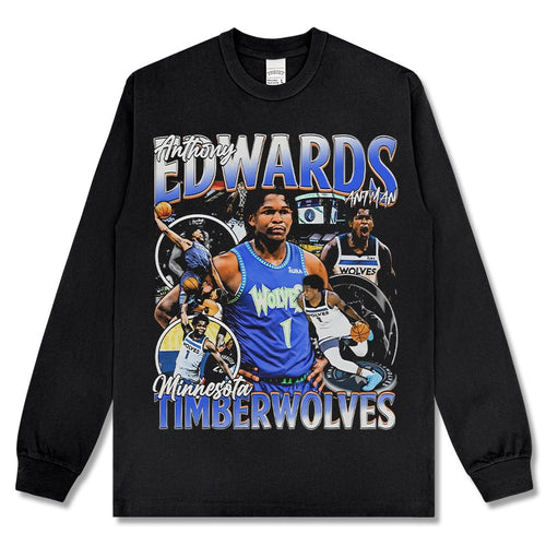 ANTHONY EDWARDS LONG SLEEVE – שחור