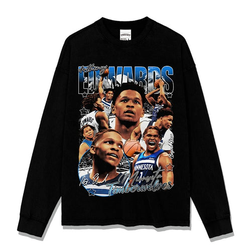 ANTHONY EDWARDS LONG SLEEVE – שחור