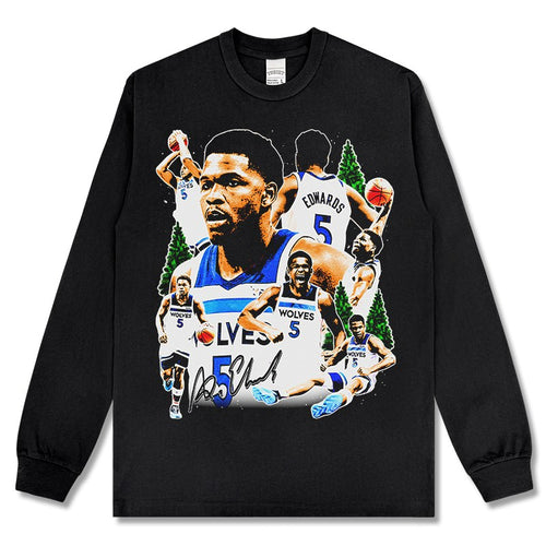 ANTHONY EDWARDS LONG SLEEVE – שחור