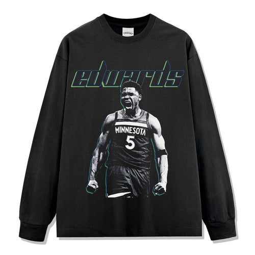 ANTHONY EDWARDS LONG SLEEVE – שחור