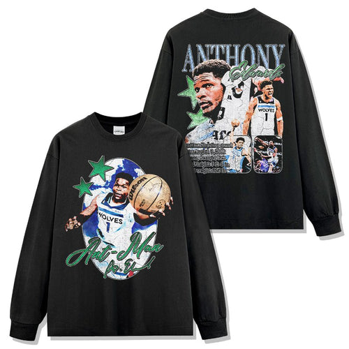 ANTHONY EDWARDS LONG SLEEVE – שחור