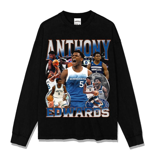 ANTHONY EDWARDS LONG SLEEVE – שחור