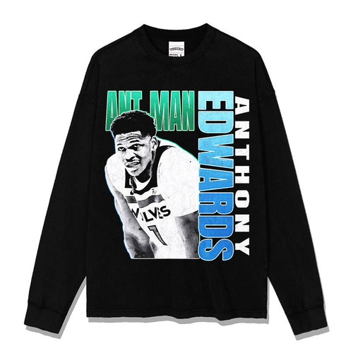 ANTHONY EDWARDS LONG SLEEVE – שחור