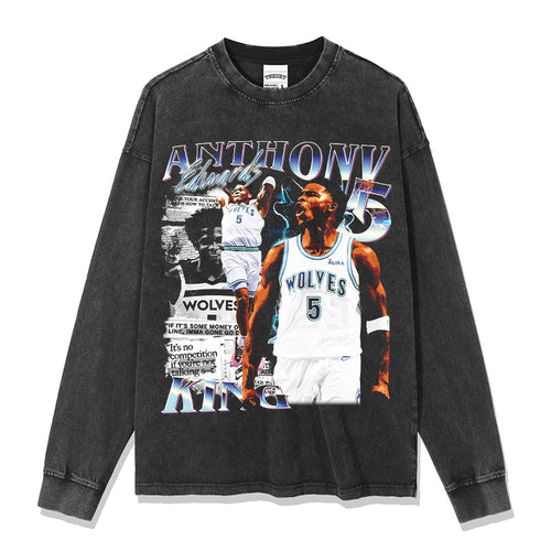 ANTHONY EDWARDS LONG SLEEVE – שחור שטוף