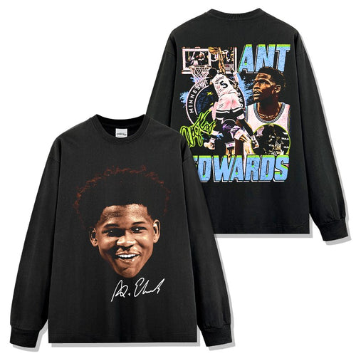 ANTHONY EDWARDS LONG SLEEVE – שחור