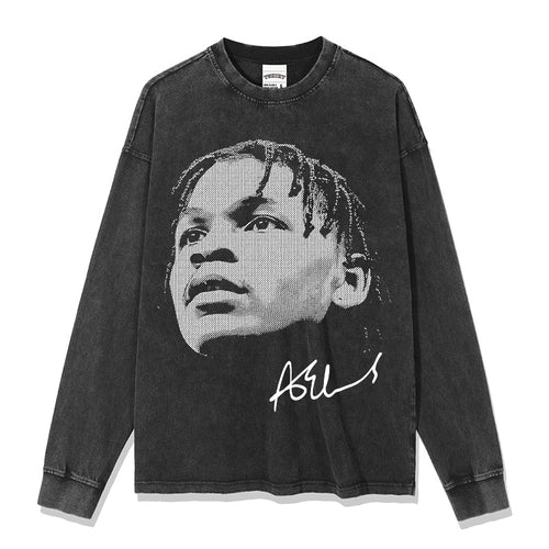 ANTHONY EDWARDS LONG SLEEVE – שחור שטוף