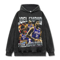 JOEL EMBIID VINTAGE HOODIE – שחור שטוף