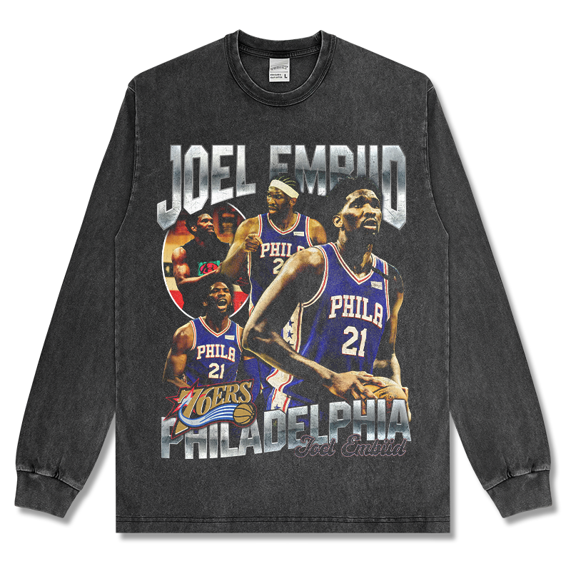 JOEL EMBIID LONG SLEEVE – שחור שטוף