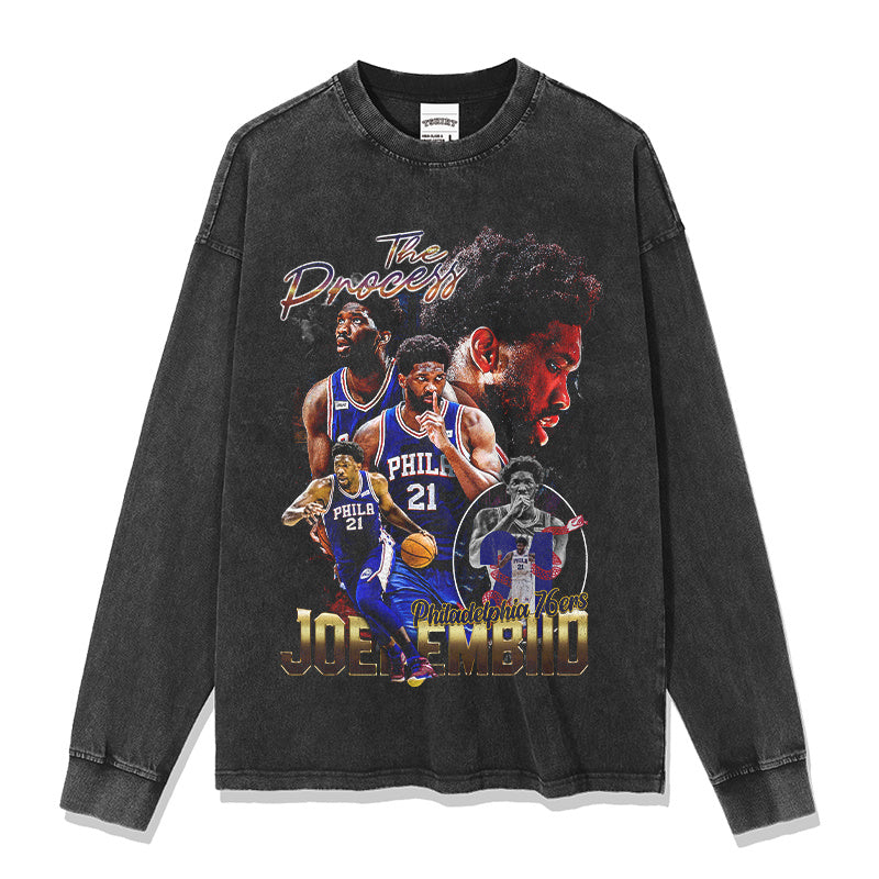 JOEL EMBIID LONG SLEEVE – שחור שטוף