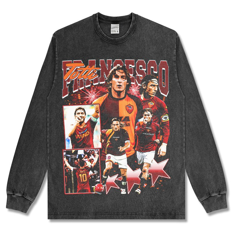 FRANCESCO TOTTI LONG SLEEVE – שחור שטוף