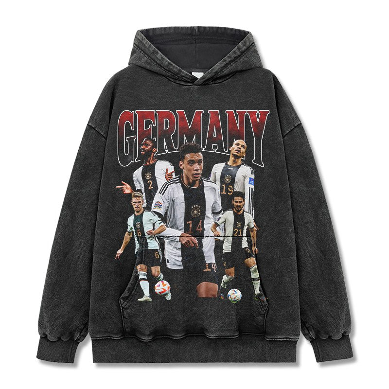 GERMANY VINTAGE HOODIE – שחור שטוף