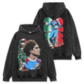 GUILLERMO OCHOA VINTAGE HOODIE – שחור שטוף