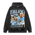 HAALAND VINTAGE HOODIE – שחור שטוף