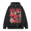 HAALAND VINTAGE HOODIE – שחור שטוף