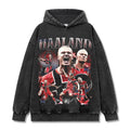 HAALAND VINTAGE HOODIE – שחור שטוף