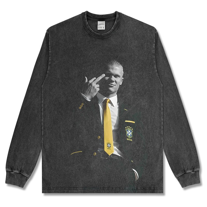 HAALAND LONG SLEEVE – שחור שטוף