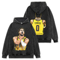 TYRESE HALIBURTON VINTAGE HOODIE – שחור שטוף