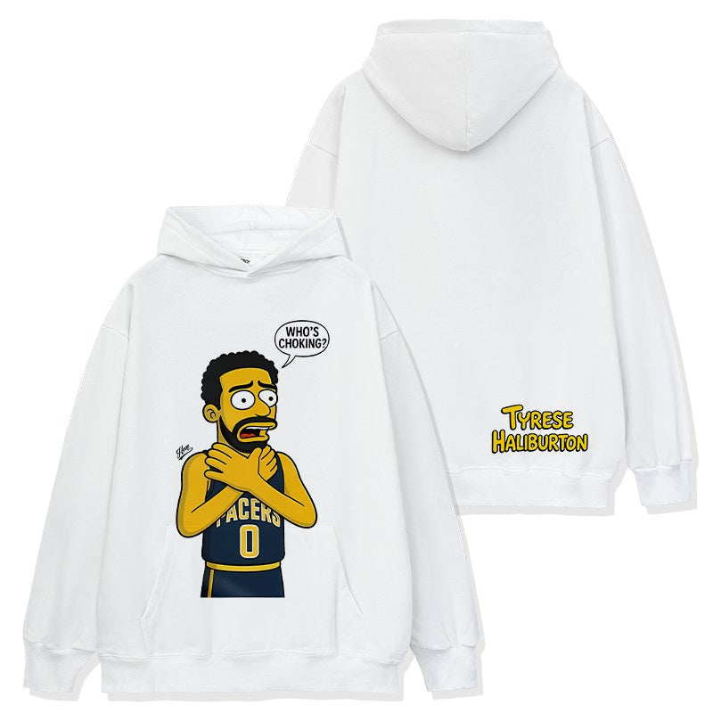 TYRESE HALIBURTON VINTAGE HOODIE – לבן