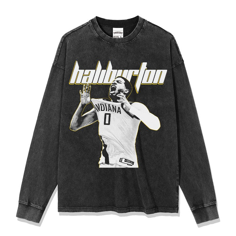 TYRESE HALIBURTON LONG SLEEVE – שחור שטוף