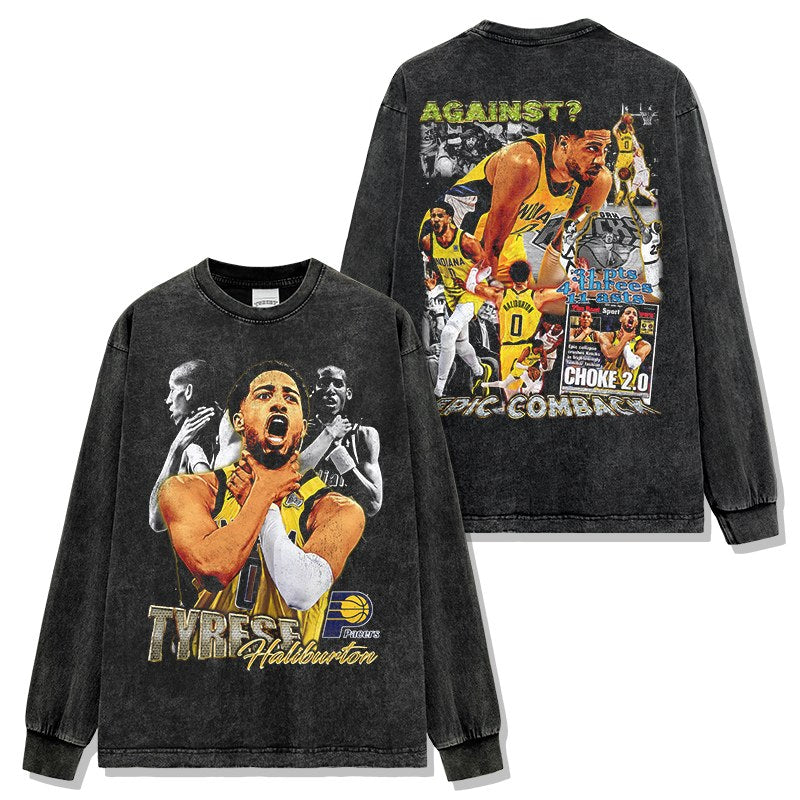 TYRESE HALIBURTON LONG SLEEVE – שחור שטוף