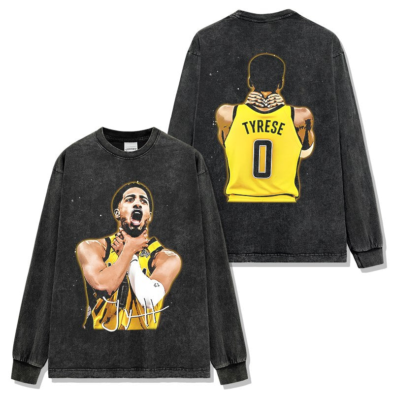 TYRESE HALIBURTON LONG SLEEVE – שחור שטוף