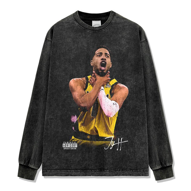 TYRESE HALIBURTON LONG SLEEVE – שחור שטוף