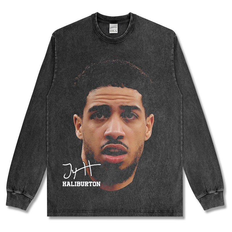 TYRESE HALIBURTON LONG SLEEVE – שחור שטוף