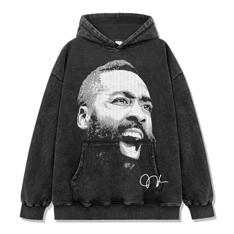 JAMES HARDEN VINTAGE HOODIE – שחור שטוף