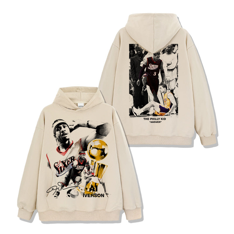 ALLEN IVERSON VINTAGE HOODIE – שמנת