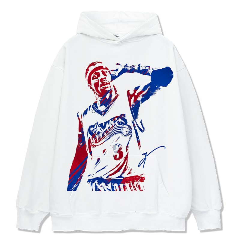 ALLEN IVERSON VINTAGE HOODIE – לבן