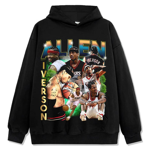 ALLEN IVERSON VINTAGE HOODIE – שחור