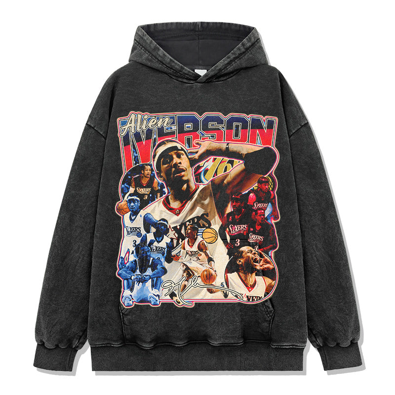 ALLEN IVERSON VINTAGE HOODIE · NOTHING BUT NET