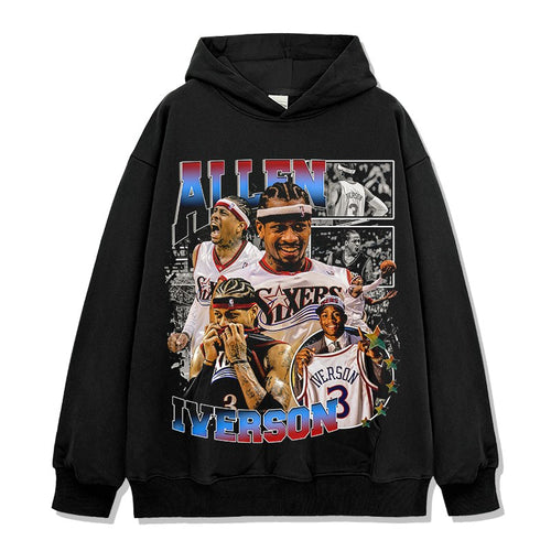 ALLEN IVERSON VINTAGE HOODIE – שחור