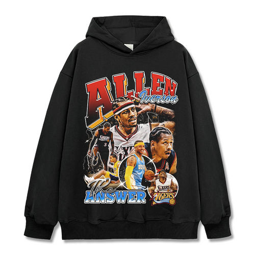 ALLEN IVERSON VINTAGE HOODIE – שחור