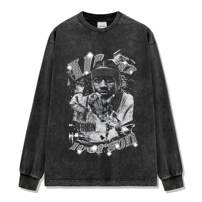 ALLEN IVERSON LONG SLEEVE – שחור שטוף