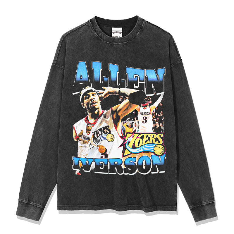 ALLEN IVERSON LONG SLEEVE – שחור שטוף