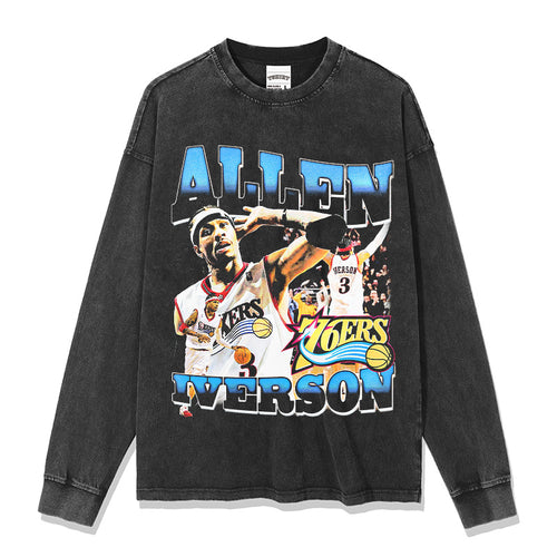 ALLEN IVERSON LONG SLEEVE – שחור שטוף