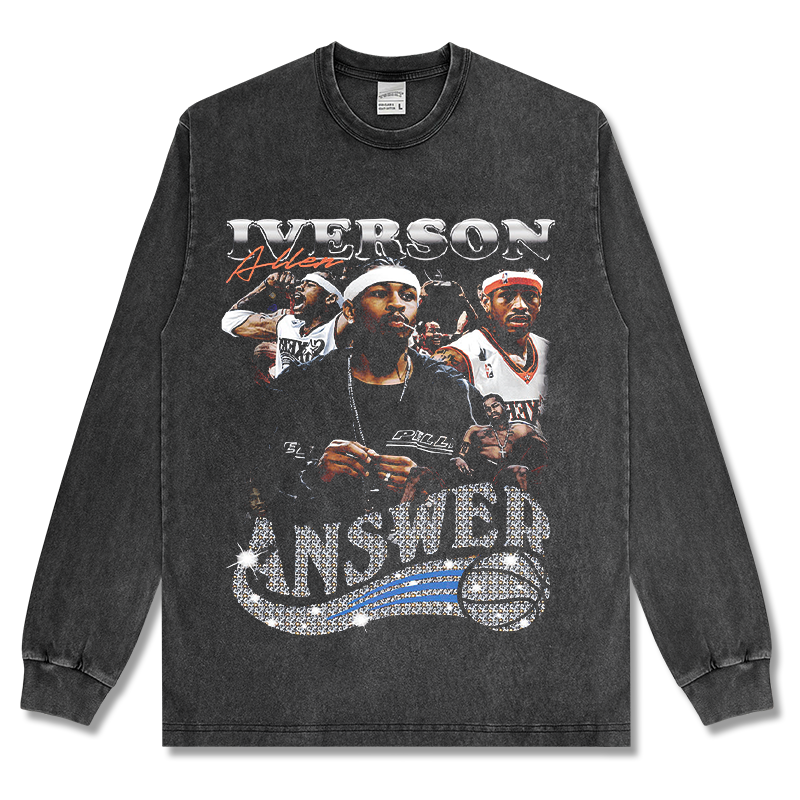 ALLEN IVERSON LONG SLEEVE – שחור שטוף