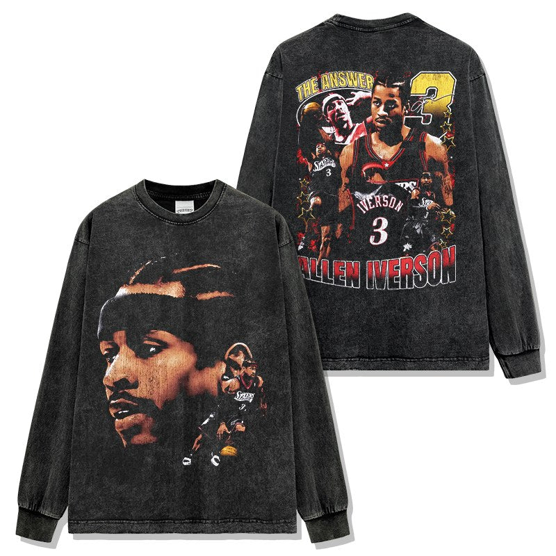ALLEN IVERSON LONG SLEEVE – שחור שטוף