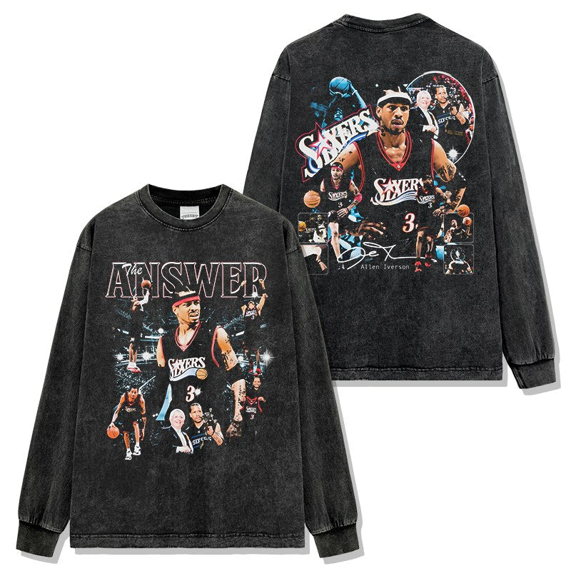 ALLEN IVERSON LONG SLEEVE – שחור שטוף