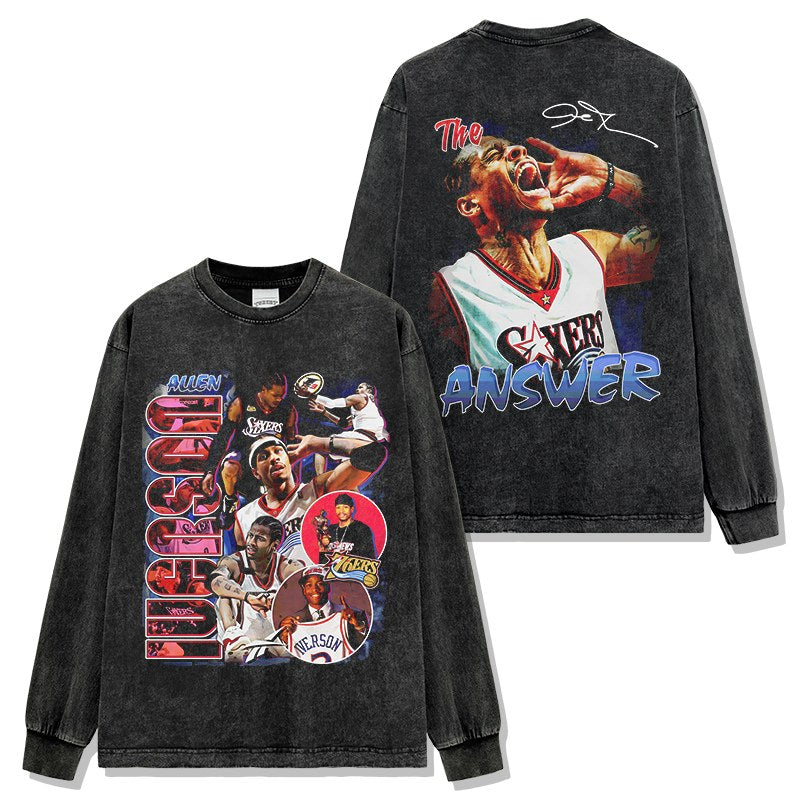 ALLEN IVERSON LONG SLEEVE – שחור שטוף